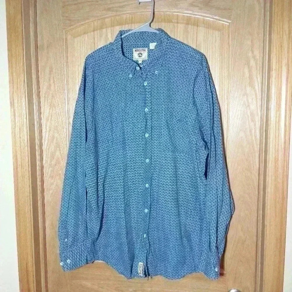 Resistol blue long sleeve button down shirt size XXL - Picture 1 of 4
